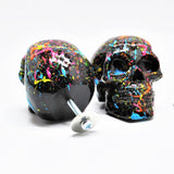 Paint Splat Skull Door Knobs, Resin Kitchen Door Knobs