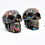Paint Splat Skull Door Knobs, Resin Kitchen Door Knobs