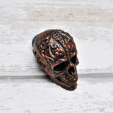Copper Scroll Skull Door Knobs, Resin Kitchen Door Knobs