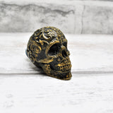 Gold Scroll Skull Door Knobs, Resin Kitchen Door Knobs