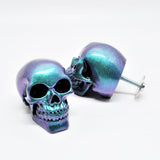 Colour Shifter Skull Door Knobs, Resin Kitchen Door Knobs