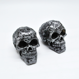 Textured Silver Skull Door Knobs, Resin Kitchen Door Knobs