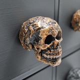 Textured Bronze Skull Door Knobs, Resin Kitchen Door Knobs