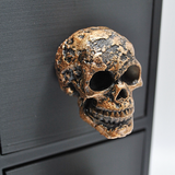 Textured Bronze Skull Door Knobs, Resin Kitchen Door Knobs