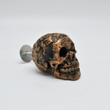 Textured Bronze Skull Door Knobs, Resin Kitchen Door Knobs