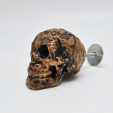 Textured Bronze Skull Door Knobs, Resin Kitchen Door Knobs