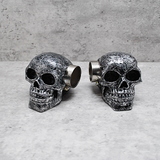 Aluminium Effect  Skull Curtain Pole Finials