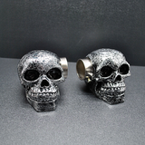 Aluminium Effect  Skull Curtain Pole Finials