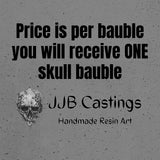 Red Raven Skull Tree Ornament, Raven Bauble