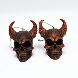 Horned Skull Baubles, Christmas Tree Decorations