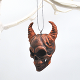 Horned Skull Baubles, Christmas Tree Decorations