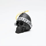 Black Santa Skull Bauble, Santa Hat Skulls