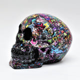 Graffiti Skull Ornament, Gothic Paperweight, MADE TO ORDER,