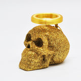 Glitter Skull Baubles, Halo Skull, Christmas Tree Skulls