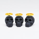 Glitter Skull Baubles, Halo Skull, Christmas Tree Skulls, Hanging Skull Decorations