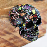 Graffiti Skull Door Knobs, Resin Kitchen Door Knobs
