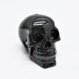 Black Glitter Skull Light Pull, Bathroom Light Pull Cord Weight