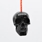 Black Glitter Skull Light Pull, Bathroom Light Pull Cord Weight