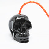 Black Skull Light Pull, Bathroom Light Pull Cord, Kitchen Light Pull, Goth Decor