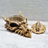 Dragon Jewellery Box, Golden Dragon Trinket Box, Skull Stash Pot, Gothic Skull Box, Gothic Jewellery Gothic Gifts