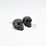 Black Glitter Skull Door Knobs, Resin Kitchen Door Knobs