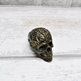 Gold Scroll Skull Door Knobs, Resin Kitchen Door Knobs