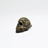 Gold Scroll Skull Door Knobs, Resin Kitchen Door Knobs