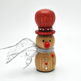 Handmade Wooden Snowman Christmas Decoration