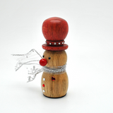 Handmade Wooden Snowman Christmas Decoration
