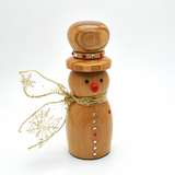 Handmade Wooden Snowman Christmas Decoration