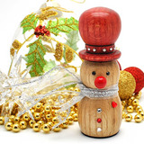 Handmade Wooden Snowman Christmas Decoration
