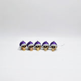 Purple Glitter Santa Skull Bauble, Santa Hat Skulls