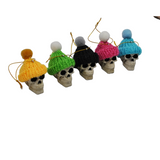 Bobble Hat Skull Bauble, Santa Hat Skulls