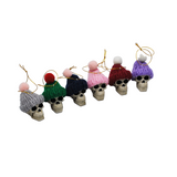 Bobble Hat Skull Bauble, Santa Hat Skulls