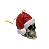 Red Santa Skull Bauble, Santa Hat Skulls