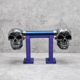 Aluminium Effect  Skull Curtain Pole Finials