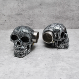 Aluminium Effect  Skull Curtain Pole Finials