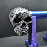 Aluminium Effect  Skull Curtain Pole Finials