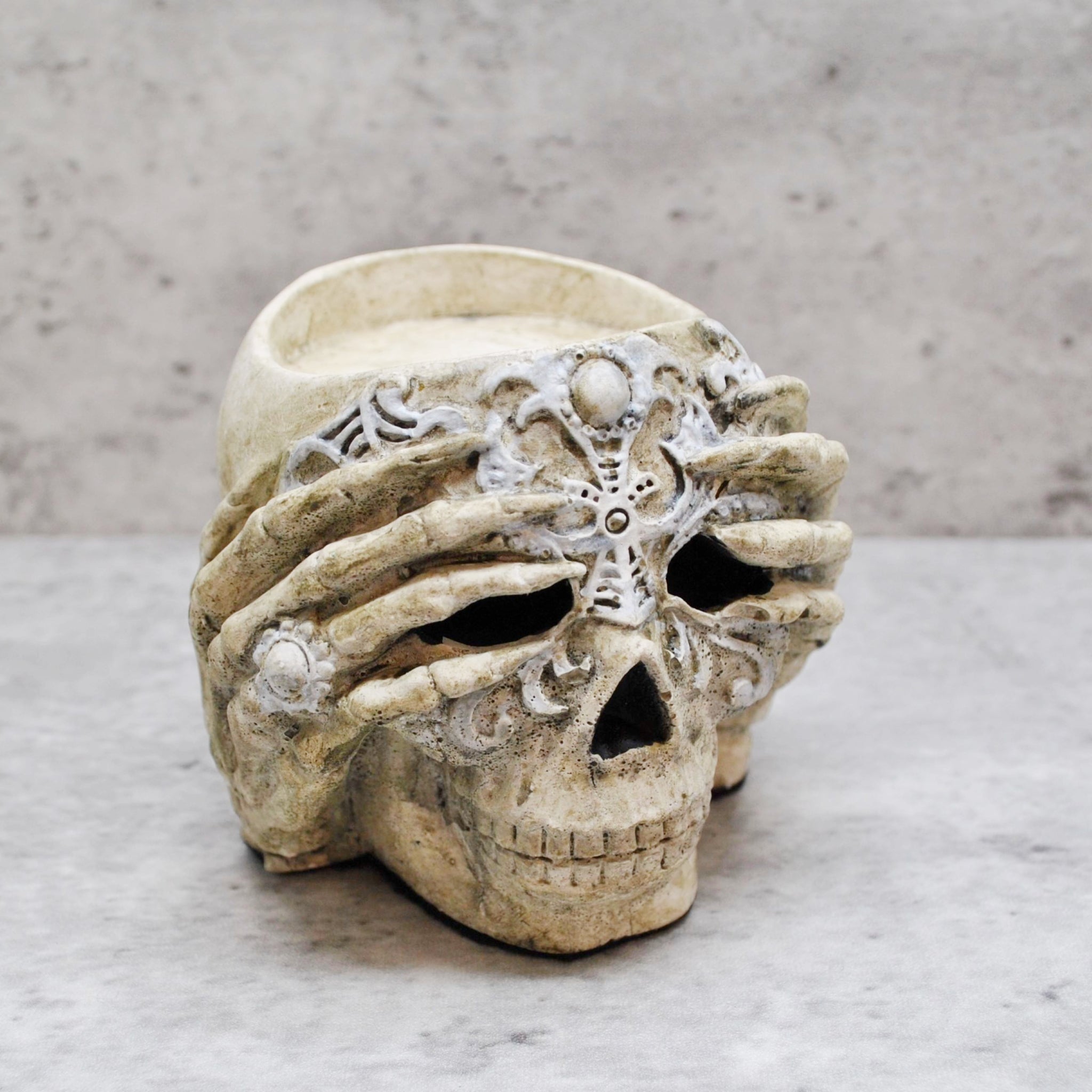 初期 undercover skull candle stand Skull Candle Holder, Gothic Tea light Holder – JJB Castings