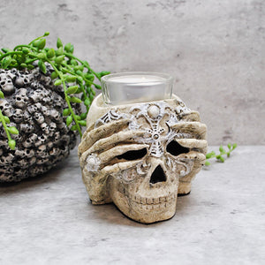 Skull Candle Holder, Gothic Tea light Holder