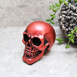 Metallic Red Skull Ornament