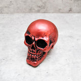 Metallic Red Skull Ornament