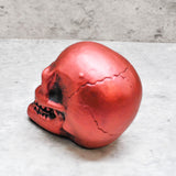 Metallic Red Skull Ornament