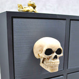 Aged Natural Skull Door Knob, Resin Kitchen Door Knob