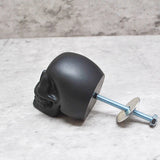 Satin Black Skull Door Knob, Resin Kitchen Door Knob