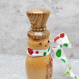 Handcrafted Wooden Snowman – Festive Christmas Decoration"