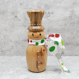 Handcrafted Wooden Snowman – Festive Christmas Decoration"