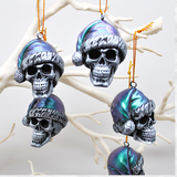 Gothic Skull Santa Ornaments