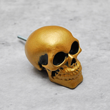 Gold Skull Drawer Knob – Gothic Cabinet Pull for Drawers & Furniture