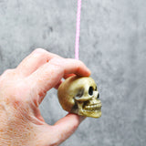 Natural Aged Skull Light Pull